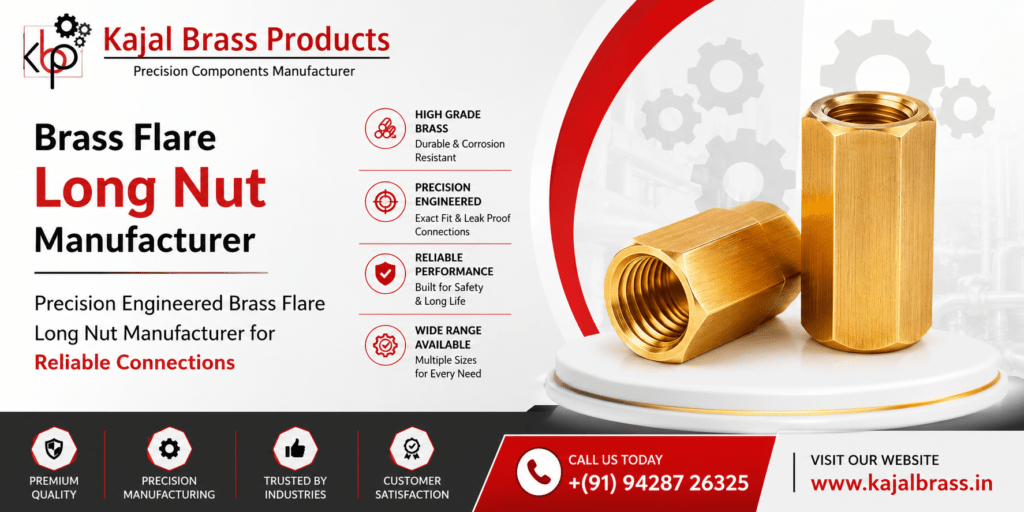 Brass Flare Long Nut Manufacturer